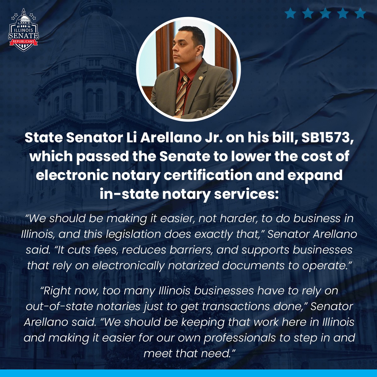 State Senator Li Arellano Jr. on his bill poster